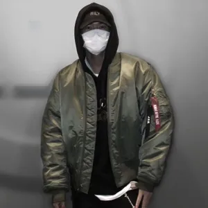 American bomber jacket oversized bread suit