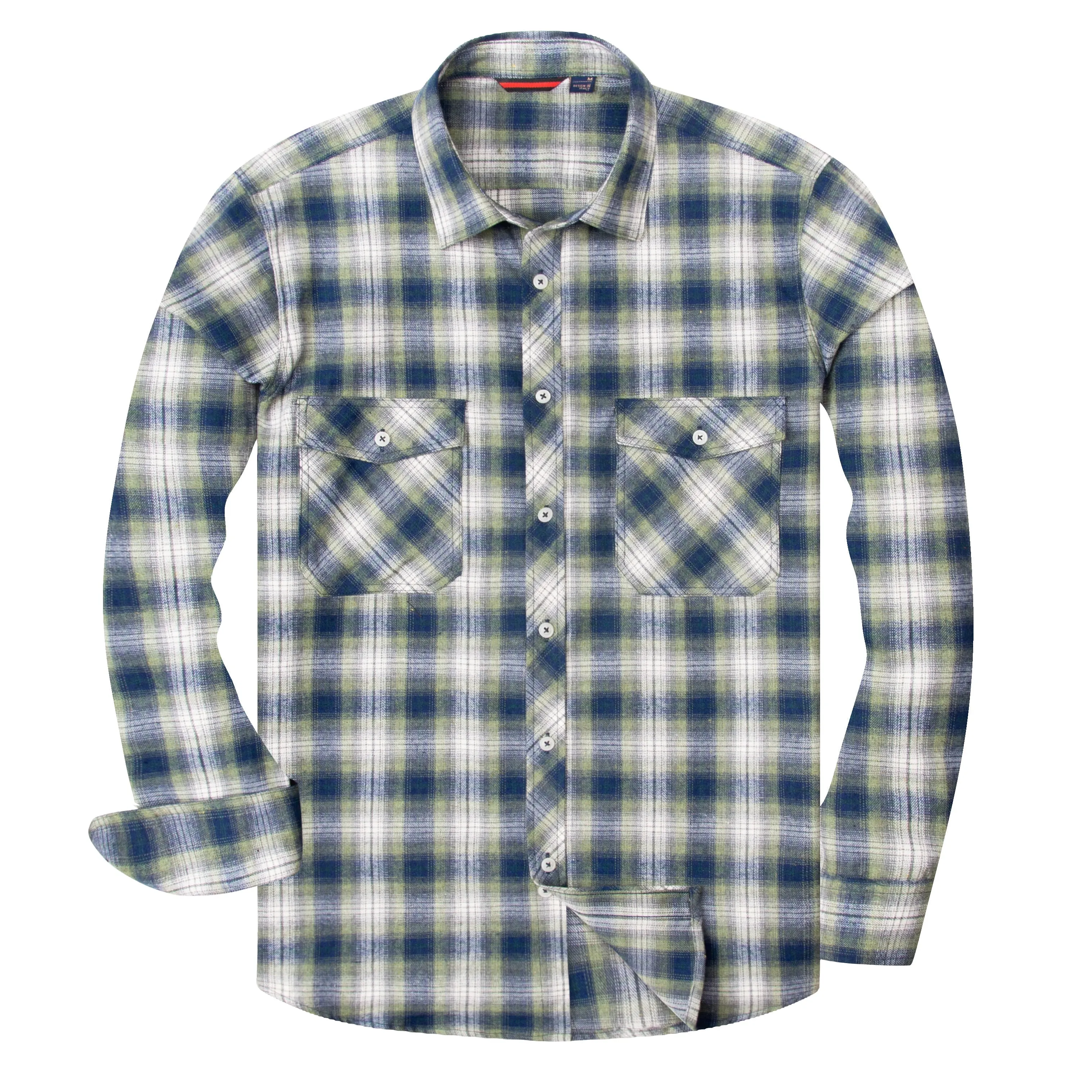 BIG & TALL Men's Button Down Long Sleeve Plaid Flannel Casual Shirts