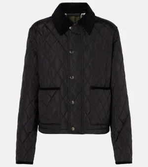 Burberry Burberry Check quilted jacket