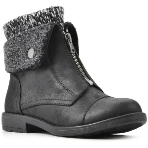 Cliffs by White Mountain Womens Duette Faux Leather Cozy Booties