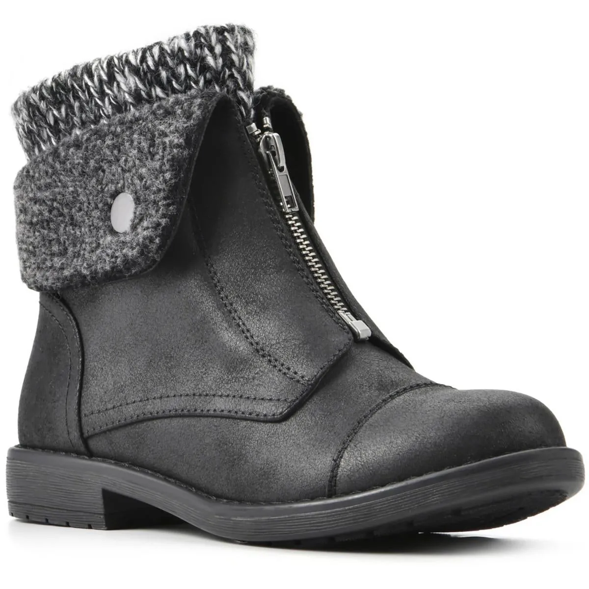 Cliffs by White Mountain Womens Duette Faux Leather Cozy Booties