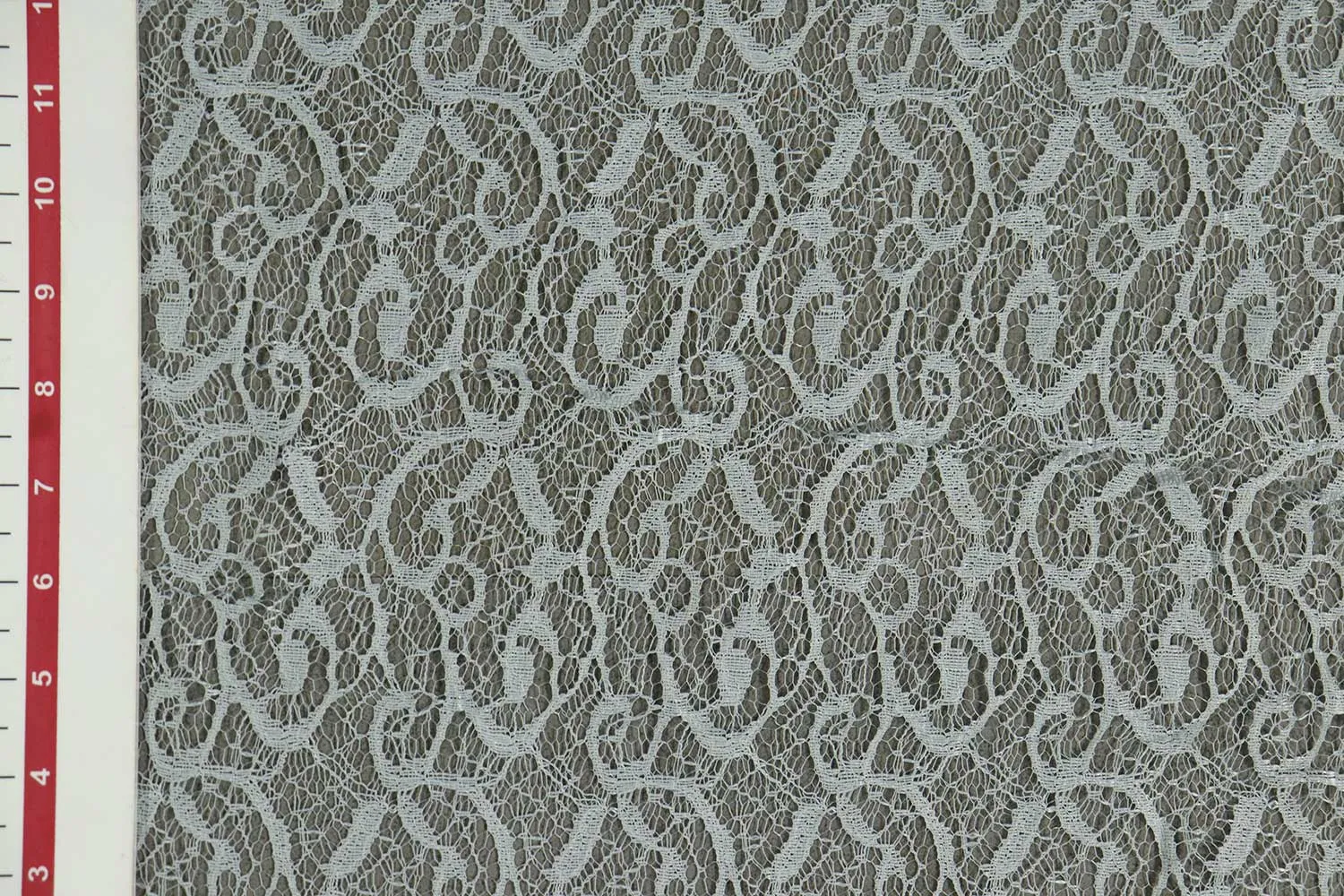 Daisy Blue Abstract Lace Polyester Fabric