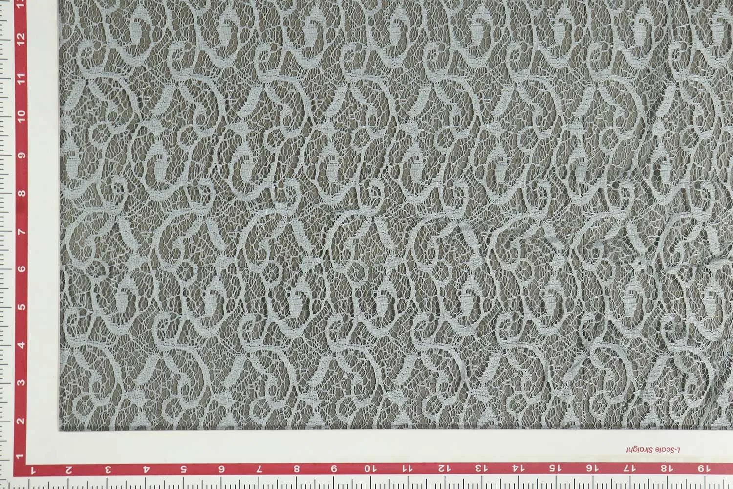 Daisy Blue Abstract Lace Polyester Fabric