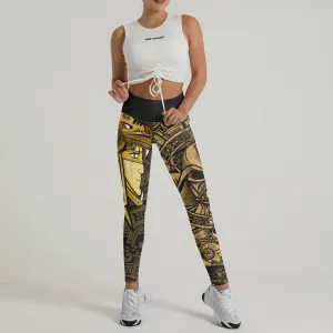 Darth Vader Aztec Calendar Leggings