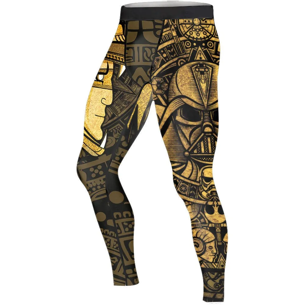 Darth Vader Aztec Calendar Men's Compression Leggings