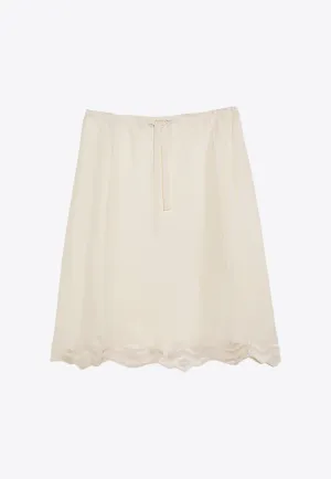 Drawstring Silk Skirt