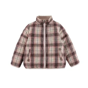 Jo Pink Plaid Down Jacket