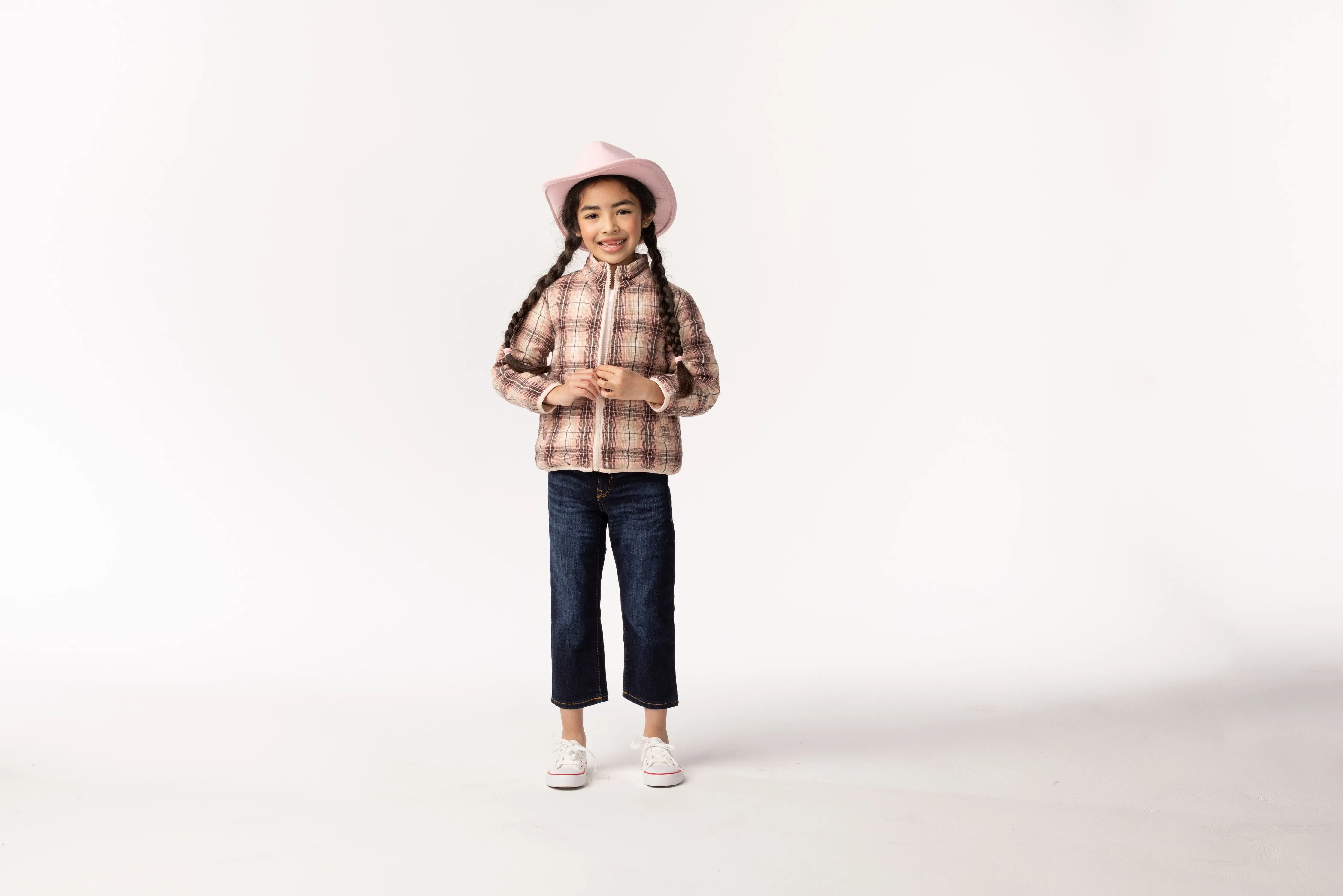 Jo Pink Plaid Down Jacket
