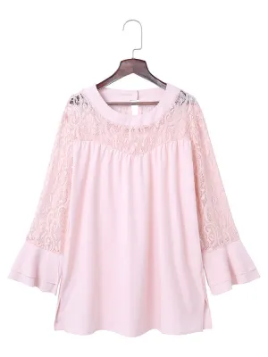 Lace Patchwork Hollow Women Blouses