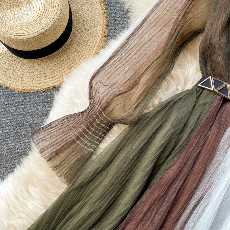 Maxi Dress, Boho Vintage Party Dress, Pleted Dress, Brownie Sugar