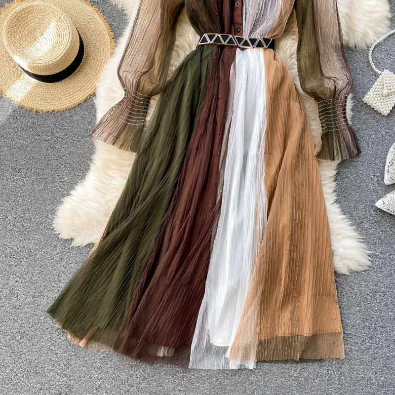 Maxi Dress, Boho Vintage Party Dress, Pleted Dress, Brownie Sugar