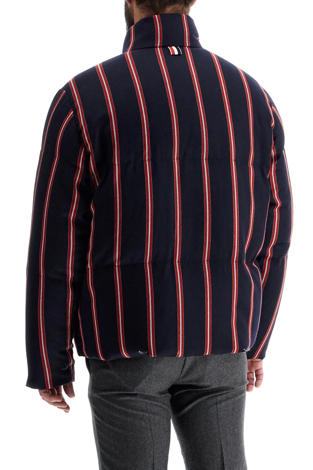 reversible high-neck down jacket MJD091X F0645 NAVY