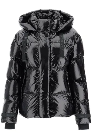 shiny nylon down jacket CFWWOU1082 FRUT3787 BLACK