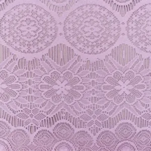 Spa Lavender Purple Medallion Floral Nylon-Cotton Lace Knit Fabric