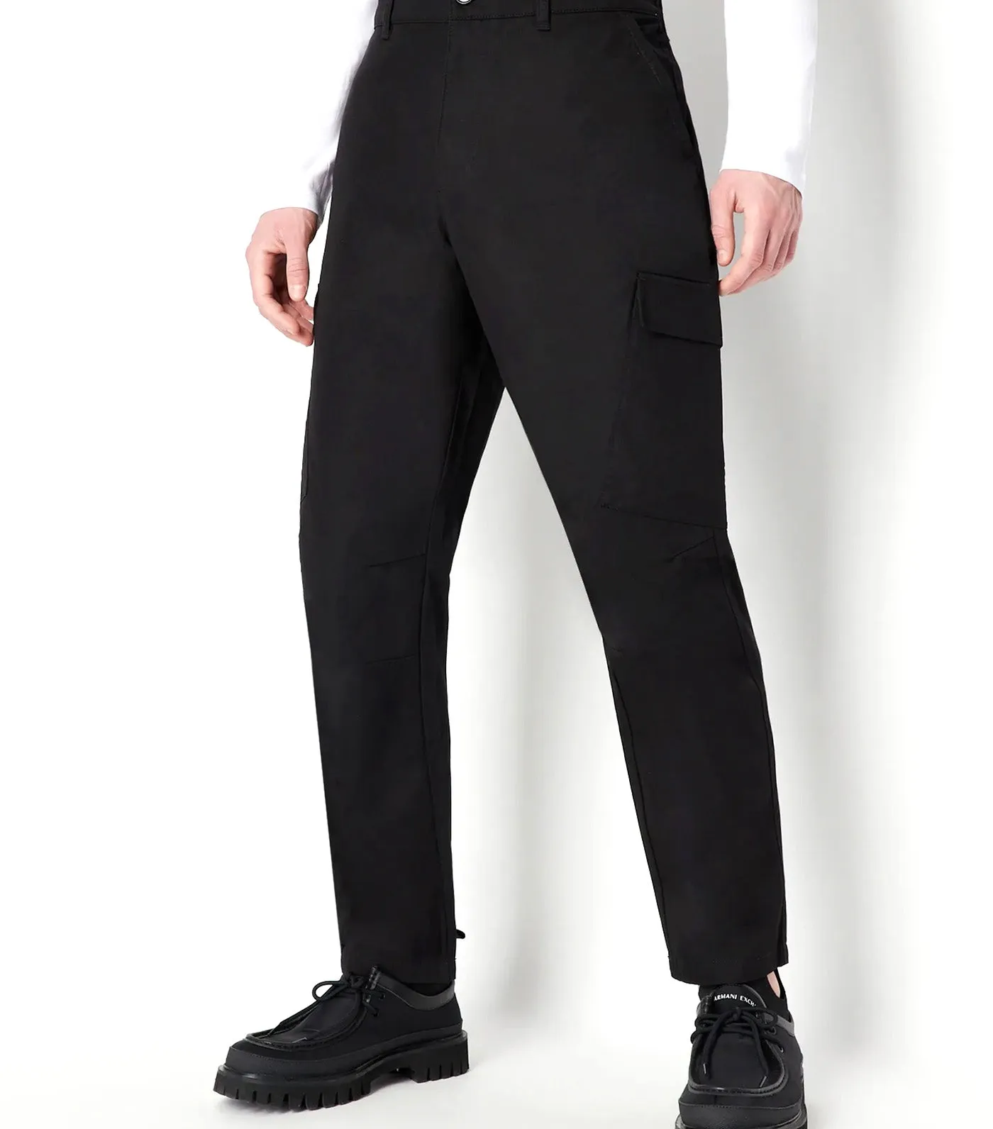 Stretch Cotton Chino Pants Black
