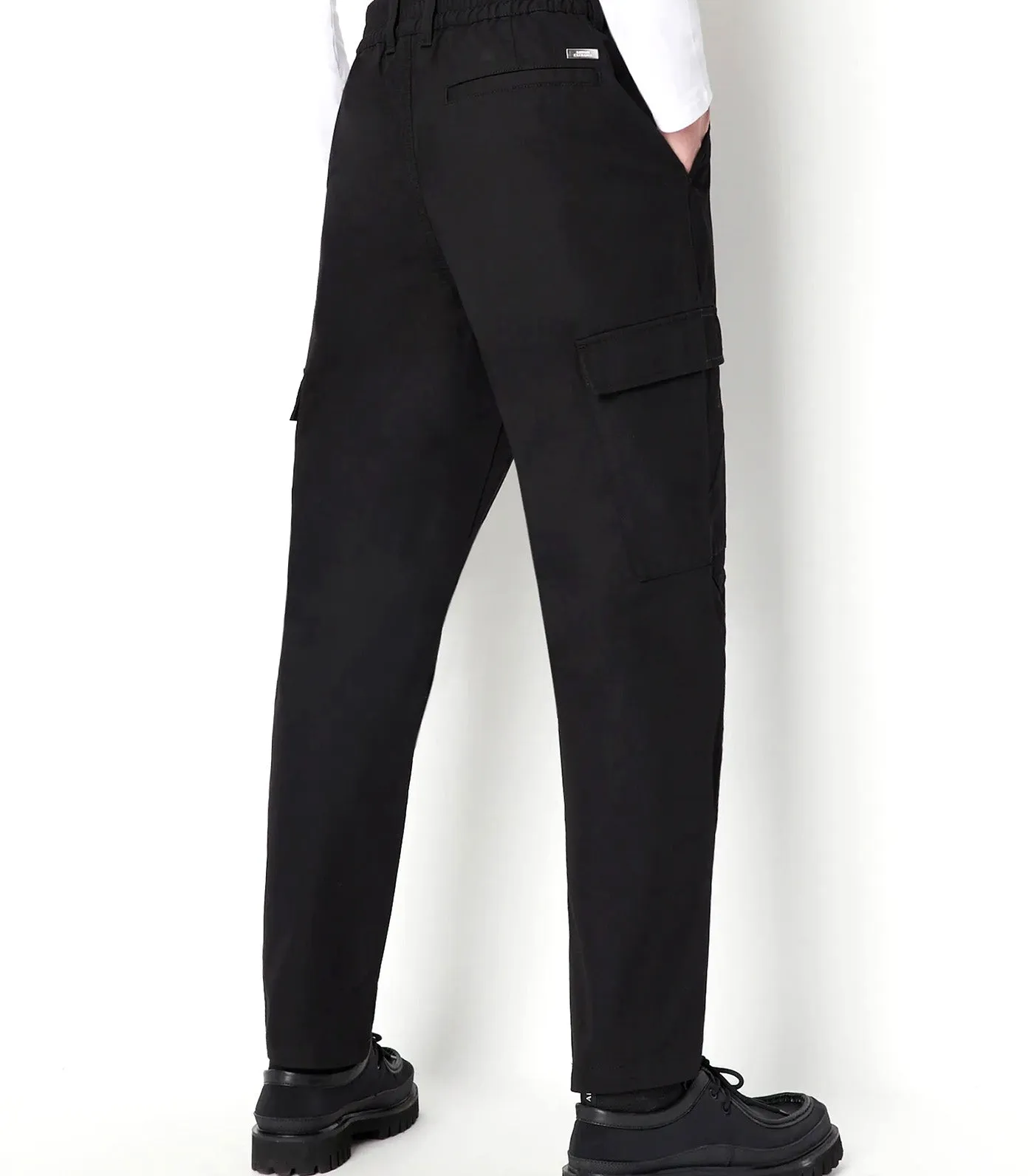 Stretch Cotton Chino Pants Black