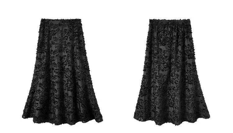 Three-Dimensional Women's A-Line Skirts